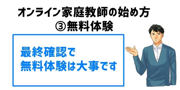 オンライン家庭教師の始め方③無料体験